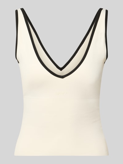 aim'n Slim Fit Top mit V-Ausschnitt Offwhite 2