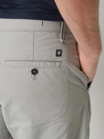 Marc O'Polo Regular Fit Chinoshorts mit Streifenmuster Mittelgrau 3