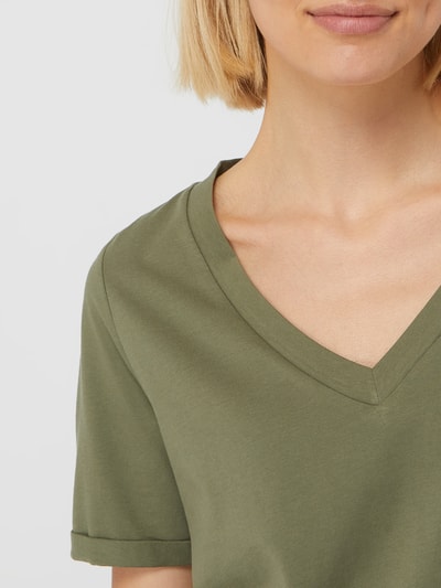 Pieces T-Shirt aus Baumwolle Modell 'Ria' Khaki 3