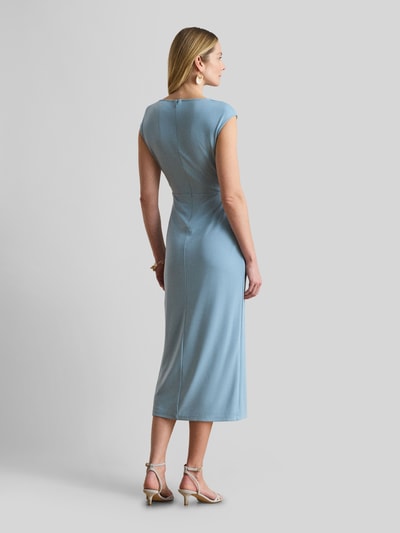 Lauren Ralph Lauren Midikleid mit gerafften Falten in der Taille Hellblau 5