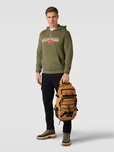 Napapijri Hoodie mit Label-Print Oliv 1