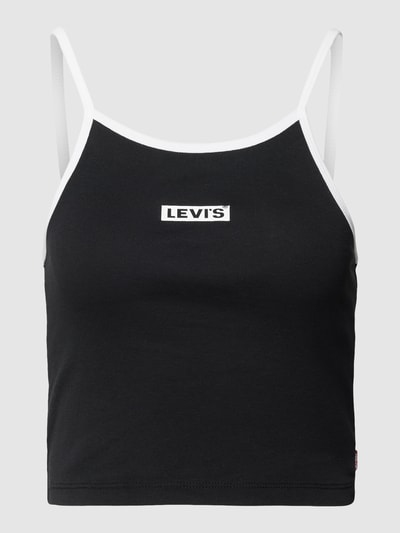 Levi's® Crop Top mit Label-Print Modell 'Mazzy' Black 2