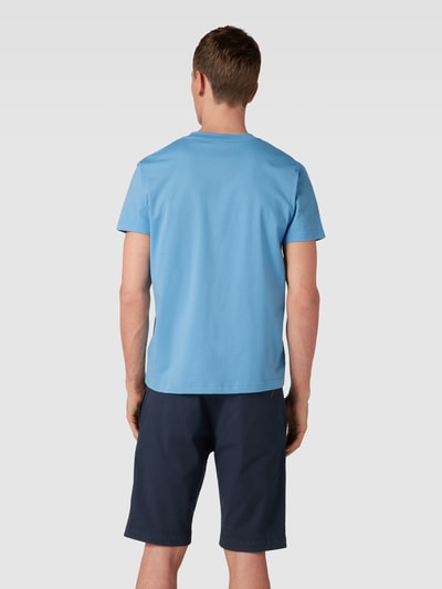 Gant T-Shirt mit Label-Print Hellblau 5