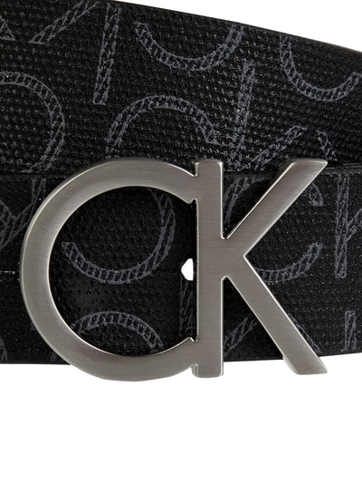CK Calvin Klein Ledergürtel mit Logo-Muster Schwarz 2