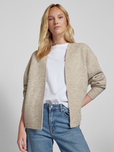 mbyM Strickcardigan mit offener Vorderseite Modell 'Axane' Taupe 3