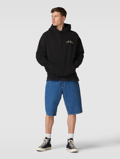 Pegador Oversized hoodie met kangoeroezak, model 'Reid' Zwart - 1