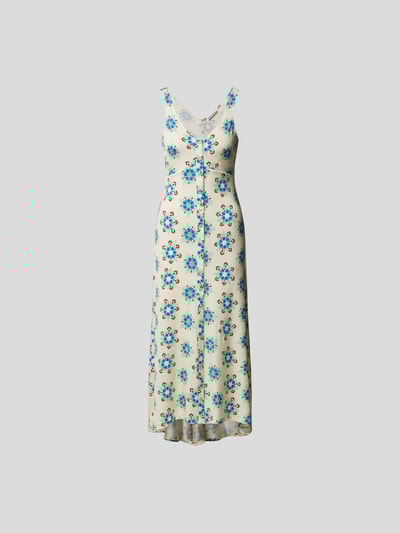 Paco Rabanne Vokuhila-Kleid mit Knopfleiste Beige 2