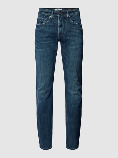 Brax Slim Fit Jeans mit Kontrastnähten Modell 'CHRIS' Blau Melange 2