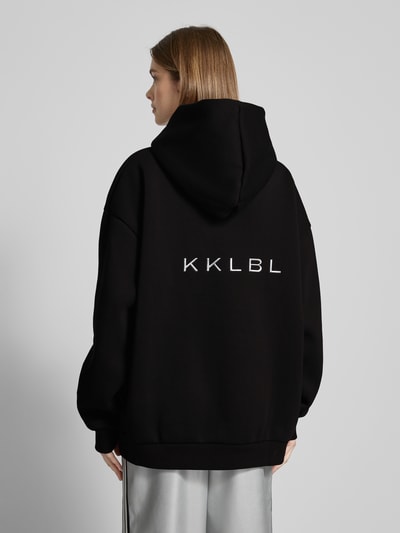 Karo Kauer Hoodie mit überschnittenen Schultern Black 5