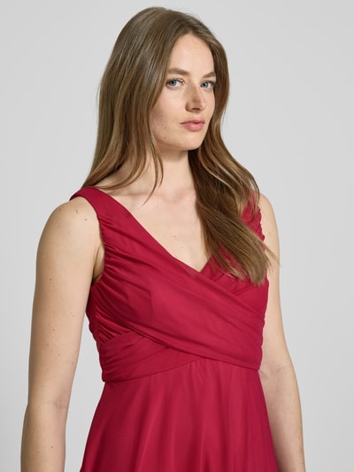 Christian Berg Cocktail Cocktailkleid mit V-Ausschnitt Kirsche 3