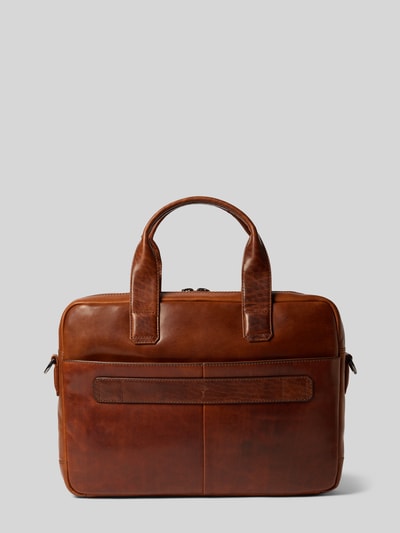 Produktfoto, Laptoptasche aus echtem Rindsleder Modell 'Cerratano Pandion' von JOOP! COLLECTION in Braun mit glatter Oberfläche und klaren Kanten