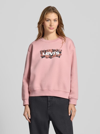 Levi's® Sweatshirt mit Logo-Print und Rundhalsausschnitt Altrosa 4