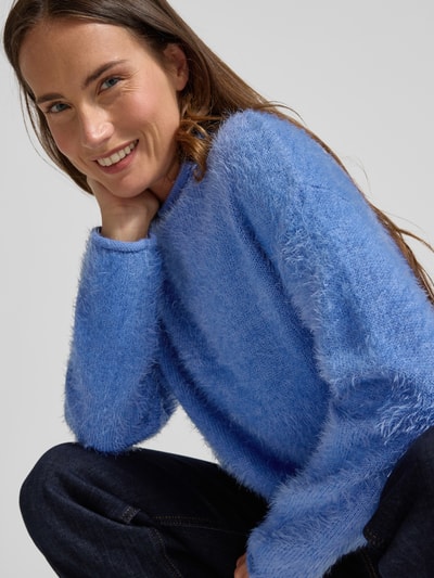 FREE/QUENT Gebreide pullover met ronde hals, model 'Cat' Lichtblauw - 3