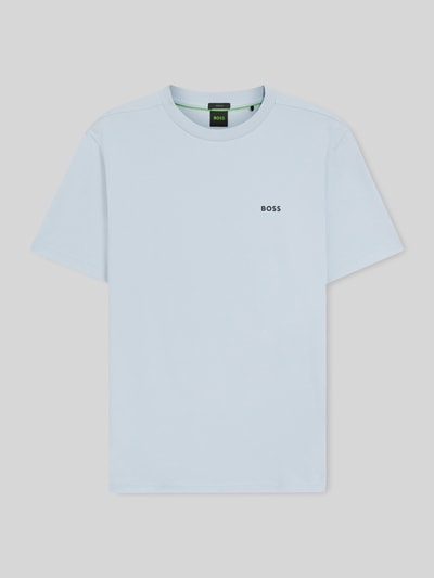 Produktfoto, Regular Fit T-Shirt aus Baumwoll-Mix Modell 'TEE' von BOSS Green, Optik: Unifarben, Label-Print, Rundhals, Kurzarm.