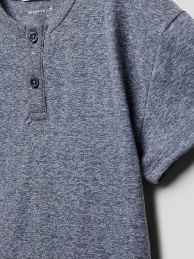 Tom Tailor T-Shirt in melierter Optik Marineblau 2
