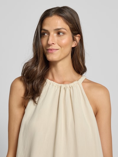 Someday Długa sukienka z mieszanki wiskozy i lnu model ‘Quise’ Piaskowy 3