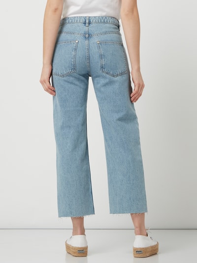 Jake*s Casual Straight fit jeans met gerafelde pijpboorden  Lichtblauw gemêleerd - 5