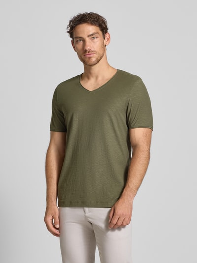 MCNEAL T-Shirt mit V-Ausschnitt Oliv 4