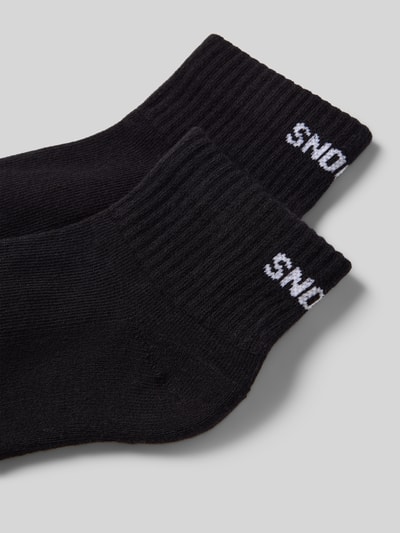 Snocks Skarpety z nadrukiem z logo w zestawie 2 szt. Czarny 2
