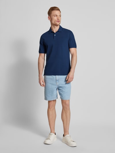 bugatti Poloshirt mit Polokragen Marine 1