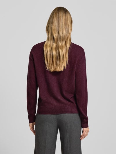 BOSS Relaxed Fit Strickpullover aus reinem Kaschmir Modell 'FASCONA' Bordeaux 5