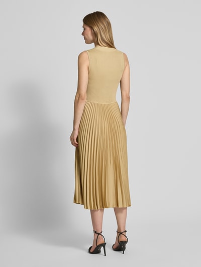BOSS Midikleid mit Plisseefalten Modell 'Farara' Beige 5