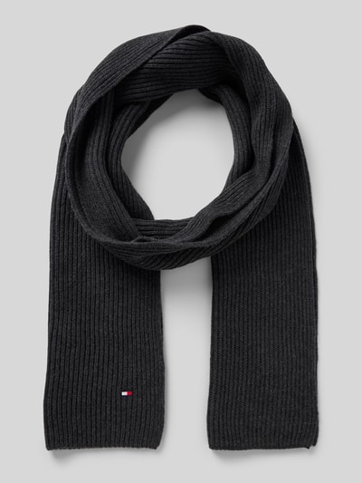 Tommy Hilfiger Sjaal met labelstitching Antraciet - 1