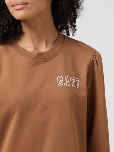 Gant Sweatshirt met logoprint  Lichtbruin - 3