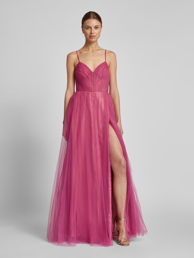 Luxuar Abendkleid mit Herz-Ausschnitt Rot 4