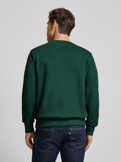 Gant Sweatshirt mit  Label-Stitching Modell 'SHIELD' Dunkelgruen 5