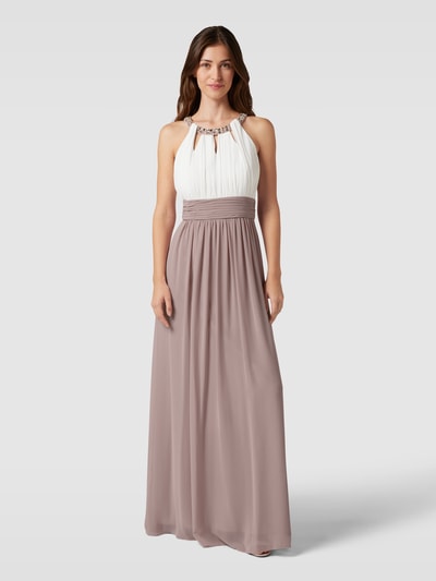 Jake*s Cocktail Abendkleid mit Strassstein- und Perlenbesatz Mauve 4