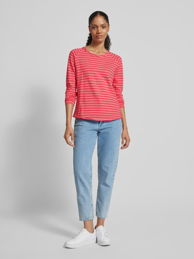 Smith and Soul Longsleeve mit geripptem U-Boot-Ausschnitt Pink 1