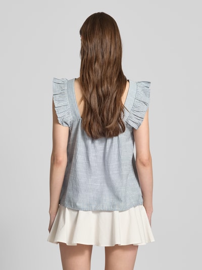 Pieces Relaxed Fit Trägertop aus Baumwoll-Leinen-Mix Modell 'APIA' Bleu 5