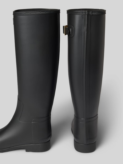 Hunter Kalosze z detalem z logo Czarny 2