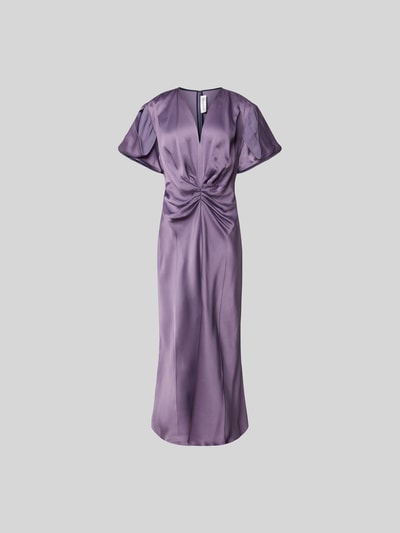 Victoria Beckham Maxikleid mit V-Ausschnitt Lila 2