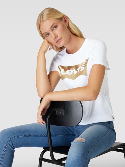 Levi's® T-Shirt mit Label-Print Modell 'THE PERFECT TEE' Weiss 3