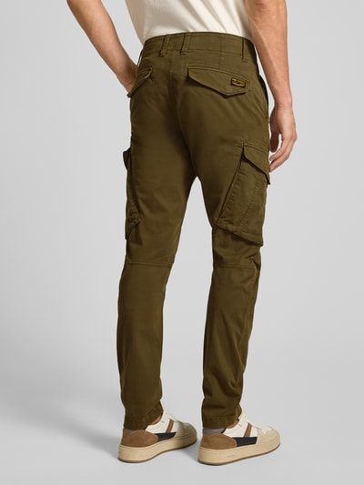 PME Legend Cargobroek met labeldetail en klepzakken, model 'Nordrop' Olijfgroen - 5