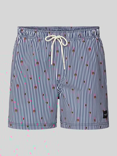 Jack & Jones Regular Fit Badeshorts mit Label-Patch Modell 'STMAUI' Dunkelblau 1