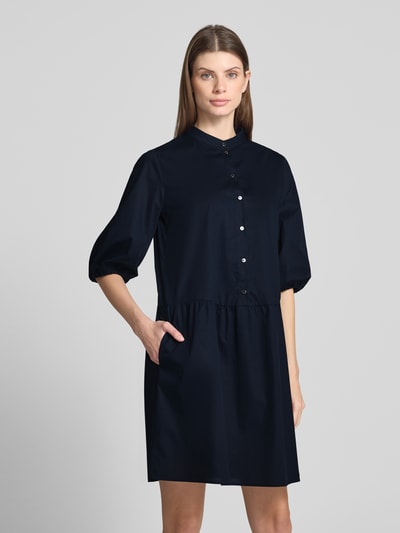 Marc Cain Knielanges Hemdblusenkleid mit Knopfleiste Marine 4