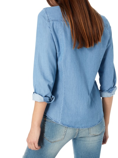Vero Moda Jeansbluse mit Umlegekragen Bleu 4