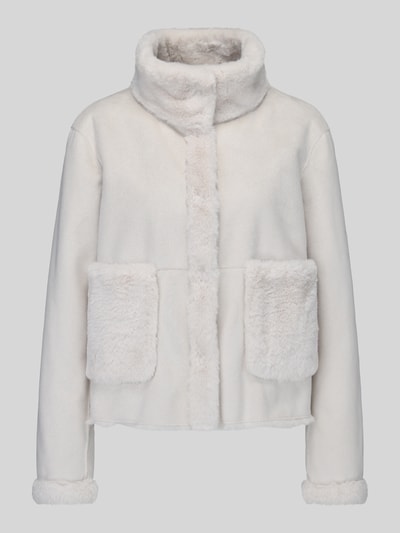 s.Oliver BLACK LABEL Teddyjack met hoge opstaande kraag Zand - 2