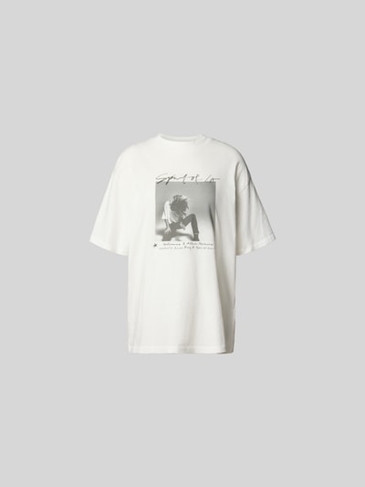 Anine Bing Oversized T-Shirt mit Motiv-Print Ecru 2