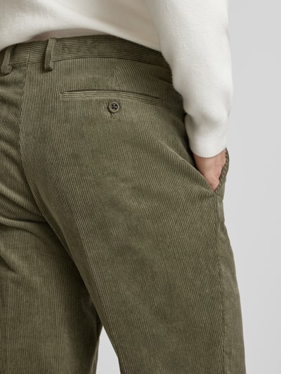 MCNEAL Corduroy broek met knoop- en ritssluiting Olijfgroen - 3