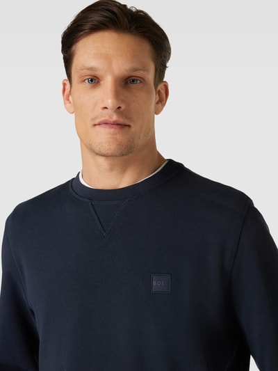 BOSS Orange Sweatshirt mit Label-Detail Modell 'Westart' Marine 3