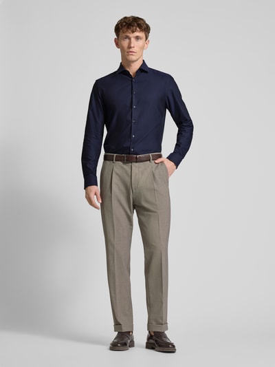 Jake*s Slim Fit Business-Hemd mit Kentkragen Marine 1