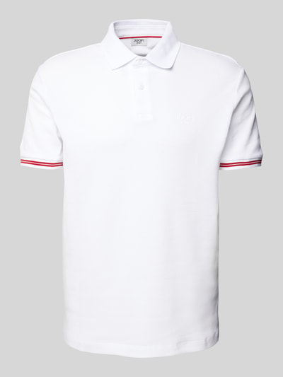 JOOP! Jeans Poloshirt mit Label-Print Modell 'Amare' Weiss 1