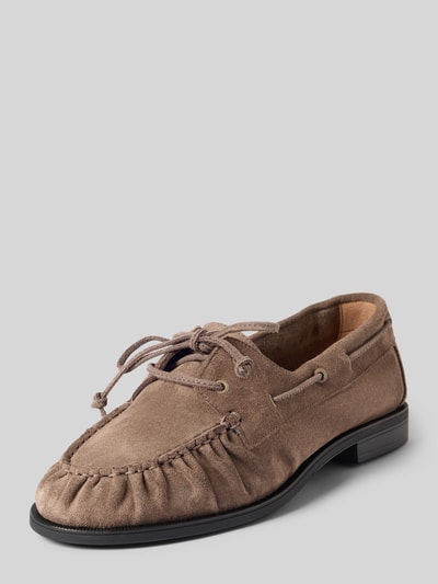 BOSS Loafers van echt leer model 'Lycia' Taupe - 1