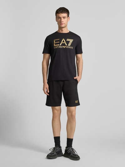 EA7 Emporio Armani T-Shirt mit Logo und Rundhalsausschnitt Black 1