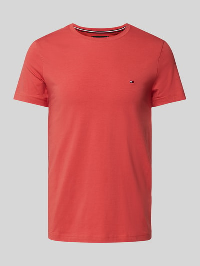 Tommy Hilfiger T-Shirt mit Label-Stitching Rostrot 1