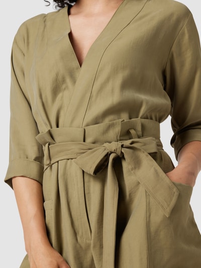 Mango Playsuit mit Stoffgürtel Khaki 3